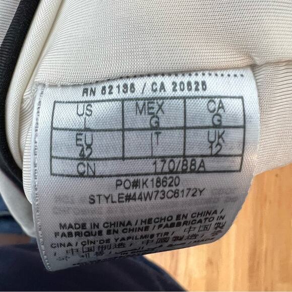 Marciano Cream & Brown Tiger Stripe Long Sleeve Bodycon Dress Women's size L - Picture 5 of 6